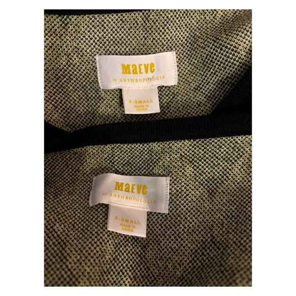 NWT Anthropologie Diamond Jacquard Sweater Set in Black/Yellow Diamonds  Size XS - Picture 10 of 12